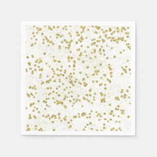 Gold Sparkle Confetti Dots Serviette