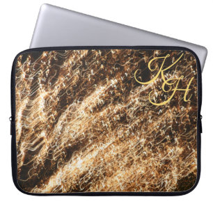 Gold Sparkle Fireworks Laptopschutzhülle