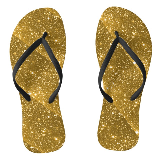 Gold Sparkle Flip Flops (Fußbett)