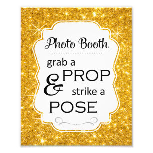 Gold Sparkle Foto Booth Brautparty Wedding