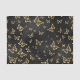 Gold Sparkle Glam Butterflies Seidenpapier
