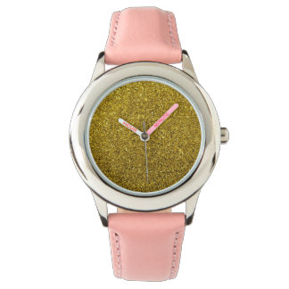 Gold Sparkle Glitzer Armbanduhr