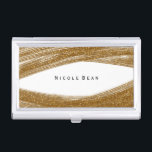 Gold Sparkle Glitzer & White Business Card Inhaber Visitenkarten Etui<br><div class="desc">Gold Sparkle Glitzer & White Business Card Inhaber. Passen Sie den Text an oder verließ ihn leer.</div>