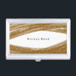 Gold Sparkle Glitzer & White Business Card Inhaber Visitenkarten Etui<br><div class="desc">Gold Sparkle Glitzer & White Business Card Inhaber. Passen Sie den Text an oder verließ ihn leer.</div>
