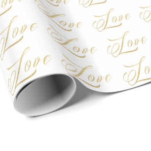 Gold Sparkle Liebe Geschenkwrap Geschenkpapier