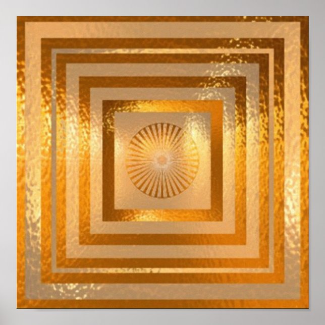 GOLD Sparkle Mandala Poster (Vorne)