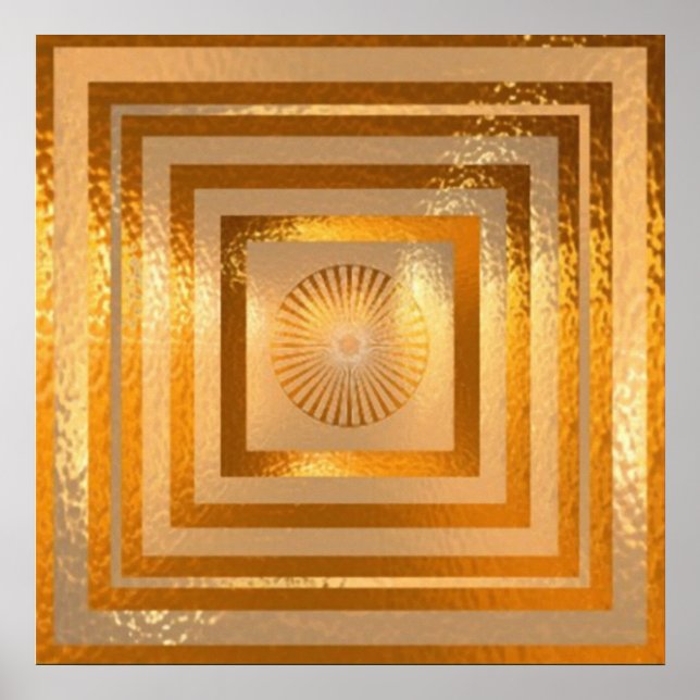 GOLD Sparkle Mandala Poster (Vorne)