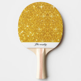 Gold Sparkle Personalisiert Tischtennis Schläger