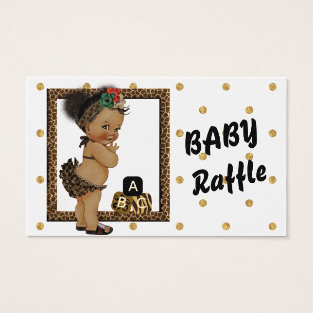 Gold Sparkle Polka Dot Diaper Raffle (Vorderseite)