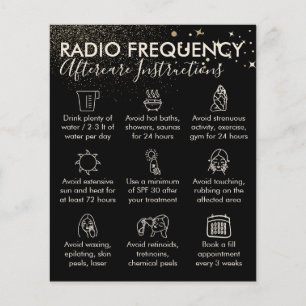 Gold Sparkle Radio Frequenz Haut Nachbehandlung Bu Flyer