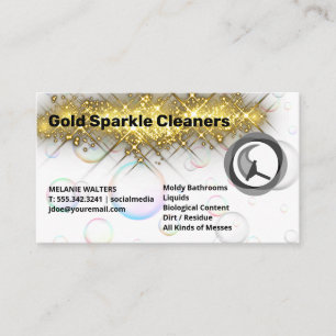 Gold Sparkle   Seifenblasen   Squeegee Visitenkarte