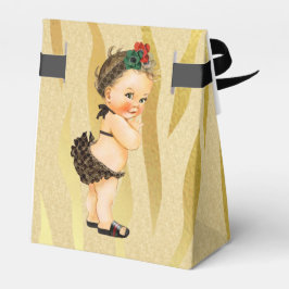 Gold Sparkle Zebra Print Vintag Baby Fevor Box Geschenkschachtel