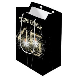 Gold Sparkler für den 45. Geburtstag Mittlere Geschenktüte