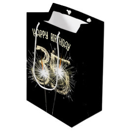 Gold Sparkler zum 35. Geburtstag Mittlere Geschenktüte