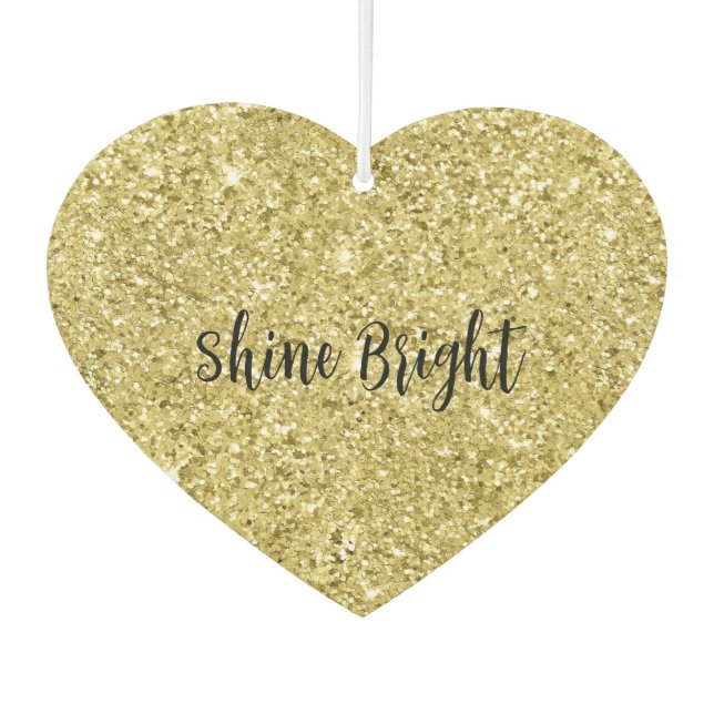 Gold Sparkling Glitzer Autolufterfrischer (Vorderseite)