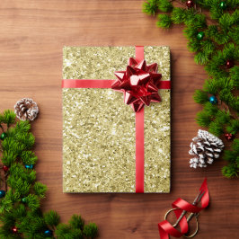 Gold Sparkling Glitzer Geschenkpapier
