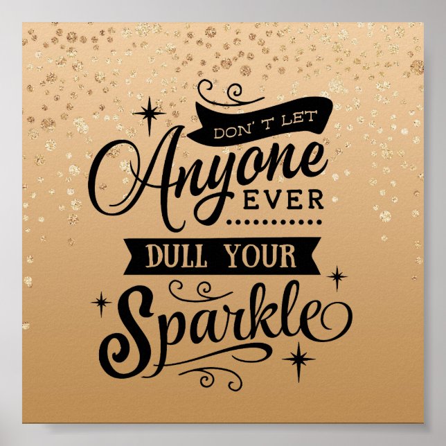 Gold-Speckling-Zitat-Poster Poster (Vorne)