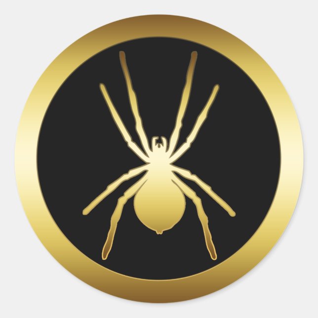 GOLD SPIDER RUNDER AUFKLEBER (Vorderseite)