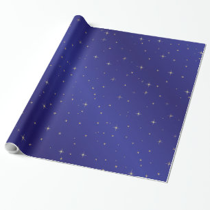 Gold spielt blauer Himmel-Packpapier die Geschenkpapier