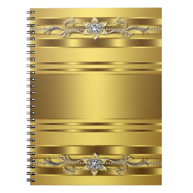 Gold Spiral Business Notebook Notizblock (Vorderseite)