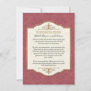 Gold & Spitzen Klassisches Formal Hochzeitsfeiern Einladung