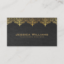 Gold Spitzen Vintages Black Leather