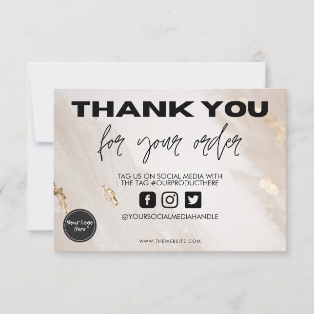 Gold Spritzer Beige Vielen Dank, Media Insert (Vorderseite)