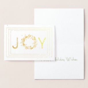 Gold Spritzer Gerahmt Josh Christmas Foil Card Folienkarte