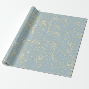 Gold Spritzer Meer Schaum Blau Grün Grau Glamour Geschenkpapier