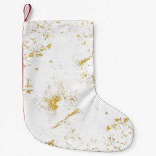 Gold spritzt Textur. Gestaltungselement Kleiner Weihnachtsstrumpf