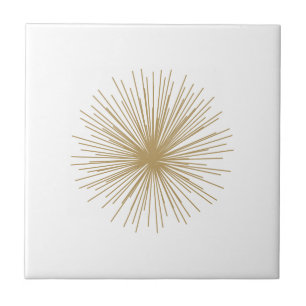 Gold Sputnik Starburst Fliese
