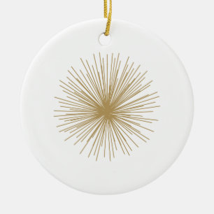 Gold Sputnik Starburst Keramikornament