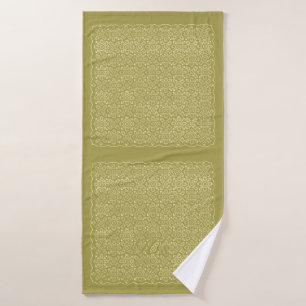 Gold Squares Badehandtuch