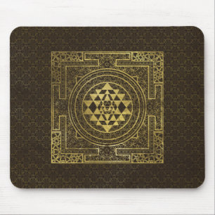 Gold Sri Yantra/Sri Chakra Mousepad