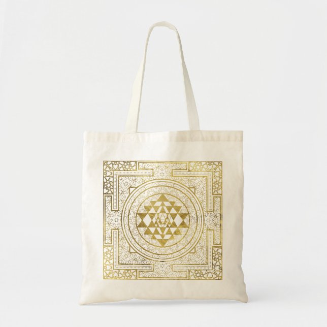 Gold Sri Yantra/Sri Chakra Tragetasche (Vorne)