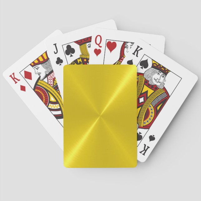 Gold Stainless Shiny Metallic Playing Cards Spielkarten (Rückseite)