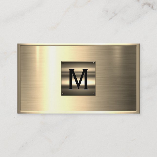 Gold Stainless Steel Metal Business Card Visitenkarte (Vorderseite)