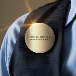 Gold Stainless Steel Metal Button