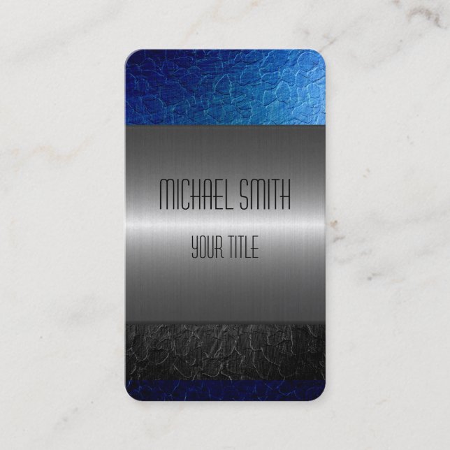 Gold Stainless Steel Metal Hole 2 Visitenkarte (Vorderseite)