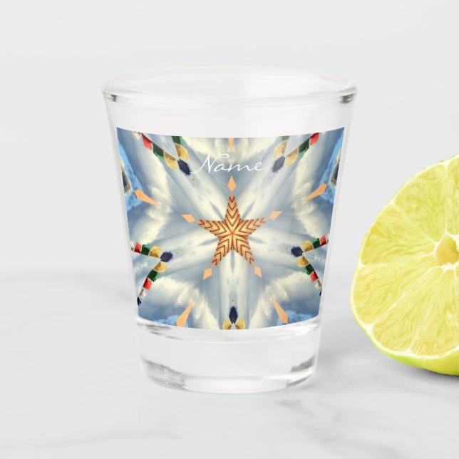 Gold Star Abstract Design Thunder_Cove Schnapsglas (Vorderseite)