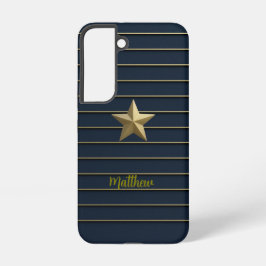 Gold Star auf Navy Blue Samsung Hüllen Galaxy Hülle