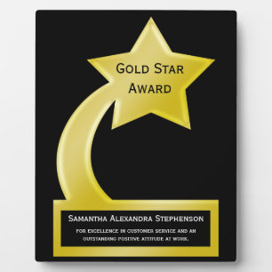 Gold Star Custom Personalisiert Award Plaque Fotoplatte