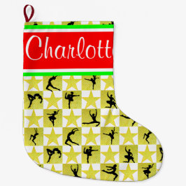 GOLD STAR DANCER PERSONALISIERT CHRISTMAS STRUMPF GROßER WEIHNACHTSSTRUMPF