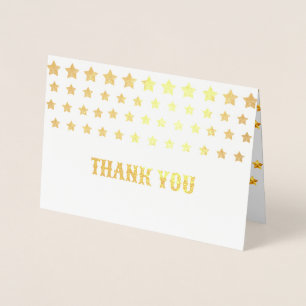 Gold Star danke gefaltete Karten