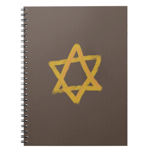 Gold Star des David-Notebooks Notizblock (Vorderseite)