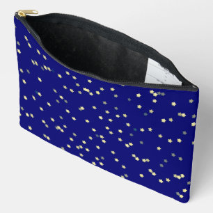 Gold Star Design auf blau Zubehörtasche