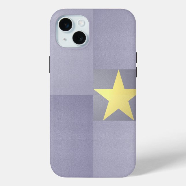 Gold Star Excellence Chic Textured Periwinkle Case-Mate iPhone Hülle (Rückseite)