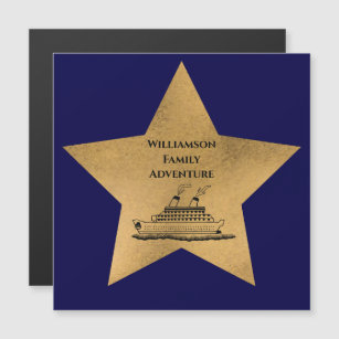 Gold Star Familie Kreuzfahrtschiff Tür Blue Magnet