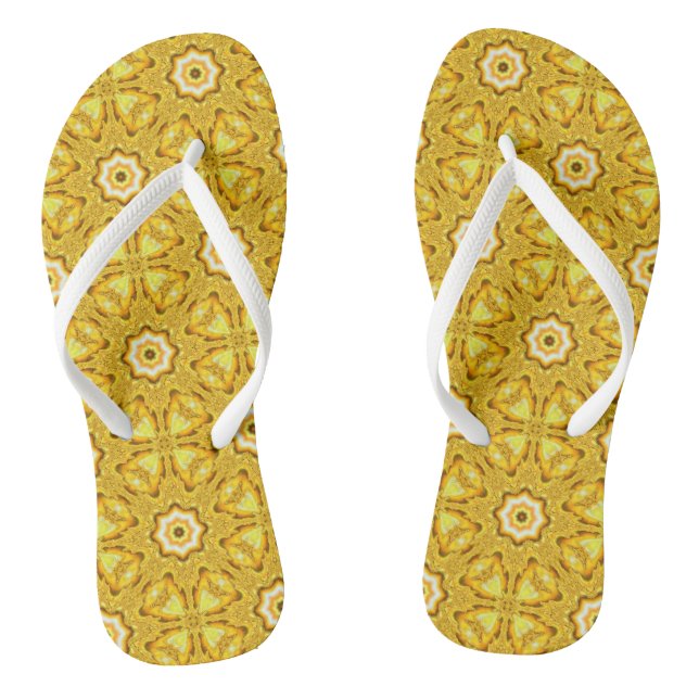 Gold Star Fraktal Flip Flops (Fußbett)