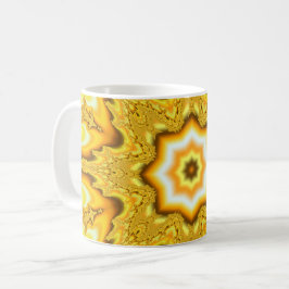 Gold Star Fraktal Tasse